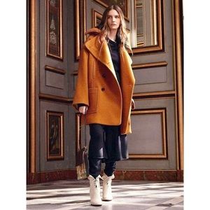 Chloe Rib Knit Collar Double Breasted 
